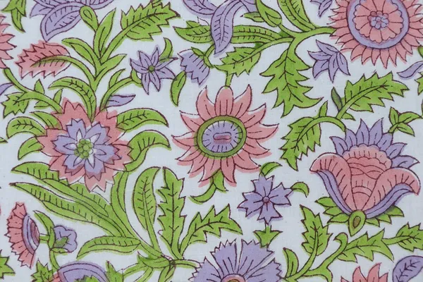 Pink_Cotton_Traditional_Floral_Hand_Block_Print_Unstiched_Material_For_Men's_Kurta_Shirts_&_Women's_Kurti_and_Other_Dress_Material