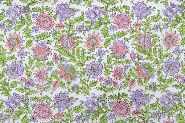 Pink_Cotton_Traditional_Floral_Hand_Block_Print_Unstiched_Material_For_Men's_Kurta_Shirts_&_Women's_Kurti_and_Other_Dress_Material