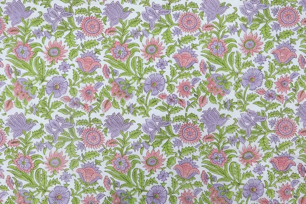 Pink_Cotton_Traditional_Floral_Hand_Block_Print_Unstiched_Material_For_Men's_Kurta_Shirts_&_Women's_Kurti_and_Other_Dress_Material