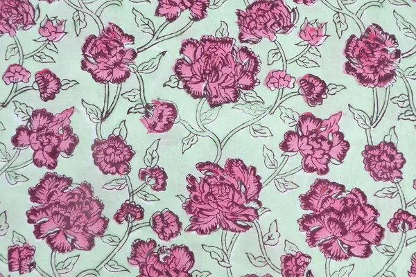 Pink_Cotton_Traditional_Floral_Hand_Block_Print_Unstiched_Material_For_Men's_Kurta_Shirts_&_Women's_Kurti_and_Other_Dress_Material
