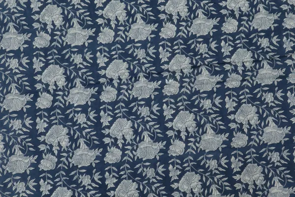 Blue_Cotton_Traditional_Floral_Hand_Block_Print_Unstiched_Material_For_Men's_Kurta_Shirts_&_Women's_Kurti_and_Other_Dress_Material