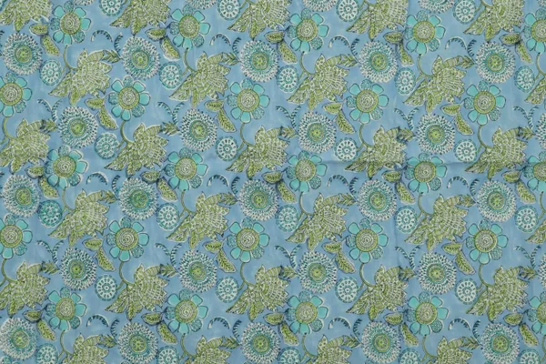 Blue_Cotton_Traditional_Floral_Hand_Block_Print_Unstiched_Material_For_Men's_Kurta_Shirts_&_Women's_Kurti_and_Other_Dress_Material