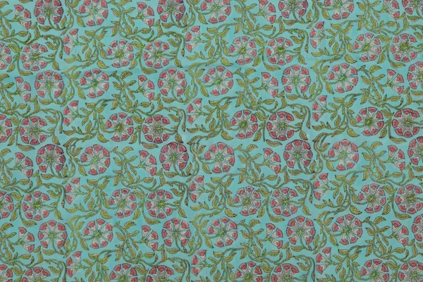 Pink_Cotton_Traditional_Floral_Hand_Block_Print_Unstiched_Material_For_Men's_Kurta_Shirts_&_Women's_Kurti_and_Other_Dress_Material