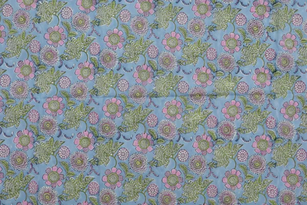 Pink_Cotton_Traditional_Floral_Hand_Block_Print_Unstiched_Material_For_Men's_Kurta_Shirts_&_Women's_Kurti_and_Other_Dress_Material