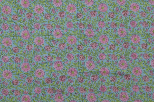 Pink_Cotton_Traditional_Floral_Hand_Block_Print_Unstiched_Material_For_Men's_Kurta_Shirts_&_Women's_Kurti_and_Other_Dress_Material