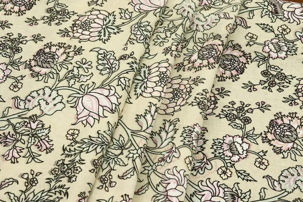 Yellow_Cotton_Traditional_Floral_Hand_Block_Print_Unstiched_Material_For_Men's_Kurta_Shirts_&_Women's_Kurti_and_Other_Dress_Material