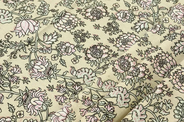 Yellow_Cotton_Traditional_Floral_Hand_Block_Print_Unstiched_Material_For_Men's_Kurta_Shirts_&_Women's_Kurti_and_Other_Dress_Material