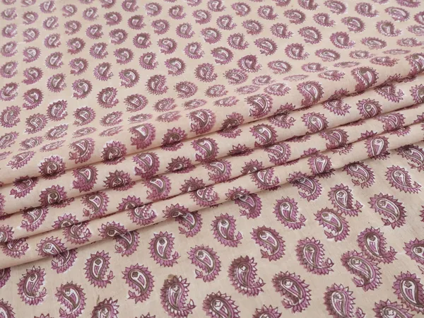 Brown_Cotton_Traditional_Floral_Hand_Block_Print_Unstiched_Material_For_Men's_Kurta_Shirts_&_Women's_Kurti_and_Other_Dress_Material