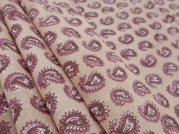 Brown_Cotton_Traditional_Floral_Hand_Block_Print_Unstiched_Material_For_Men's_Kurta_Shirts_&_Women's_Kurti_and_Other_Dress_Material