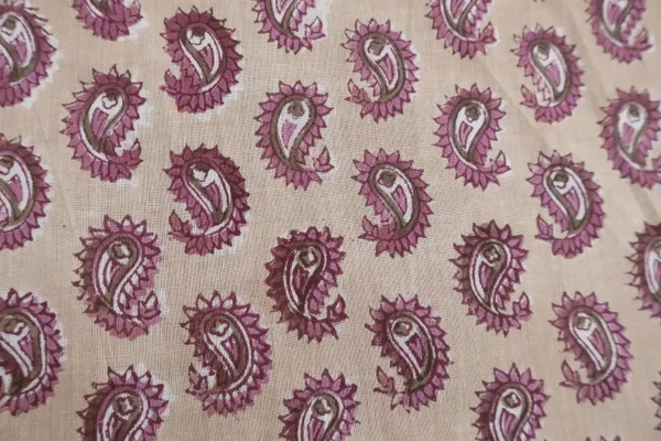 Brown_Cotton_Traditional_Floral_Hand_Block_Print_Unstiched_Material_For_Men's_Kurta_Shirts_&_Women's_Kurti_and_Other_Dress_Material