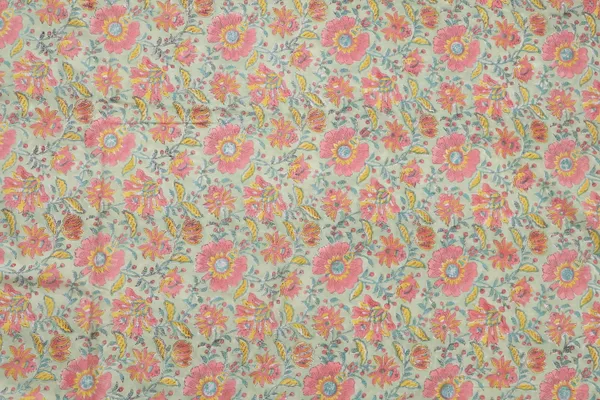 Green_Cotton_Traditional_Floral_Hand_Block_Print_Unstiched_Material_For_Men's_Kurta_Shirts_&_Women's_Kurti_and_Other_Dress_Material