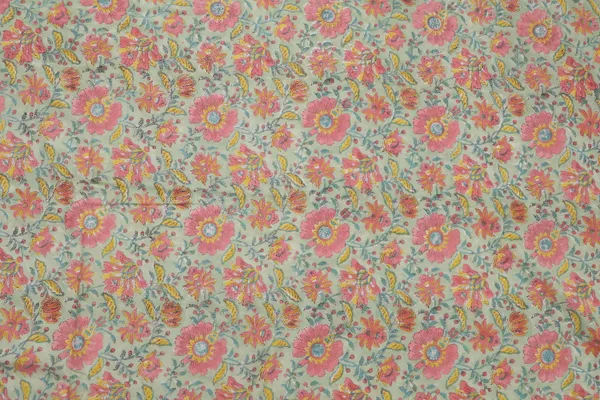 Green_Cotton_Traditional_Floral_Hand_Block_Print_Unstiched_Material_For_Men's_Kurta_Shirts_&_Women's_Kurti_and_Other_Dress_Material