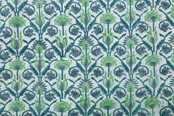 Blue_Cotton_Traditional_Floral_Hand_Block_Print_Unstiched_Material_For_Men's_Kurta_Shirts_&_Women's_Kurti_and_Other_Dress_Material