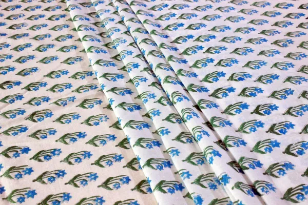 Blue_Cotton_Traditional_Floral_Hand_Block_Print_Unstiched_Material_For_Men's_Kurta_Shirts_&_Women's_Kurti_and_Other_Dress_Material|1359