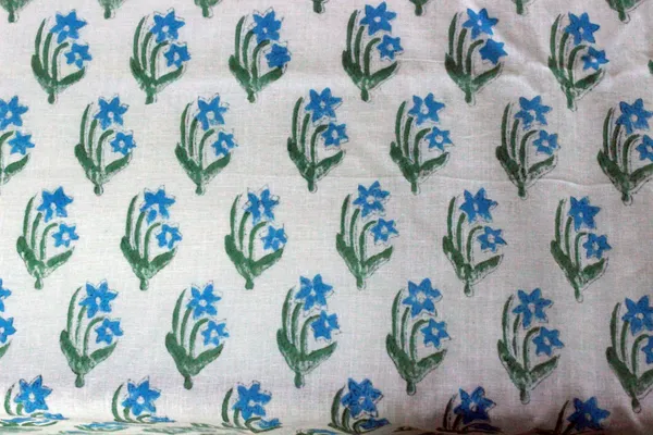 Blue_Cotton_Traditional_Floral_Hand_Block_Print_Unstiched_Material_For_Men's_Kurta_Shirts_&_Women's_Kurti_and_Other_Dress_Material|1359