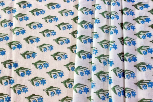 Blue_Cotton_Traditional_Floral_Hand_Block_Print_Unstiched_Material_For_Men's_Kurta_Shirts_&_Women's_Kurti_and_Other_Dress_Material|1359