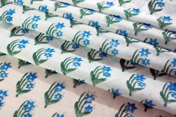 Blue_Cotton_Traditional_Floral_Hand_Block_Print_Unstiched_Material_For_Men's_Kurta_Shirts_&_Women's_Kurti_and_Other_Dress_Material|1359