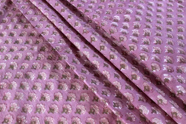 Pink_Cotton_Traditional_Floral_Hand_Block_Print_Unstiched_Material_For_Men's_Kurta_Shirts_&_Women's_Kurti_and_Other_Dress_Material|1377