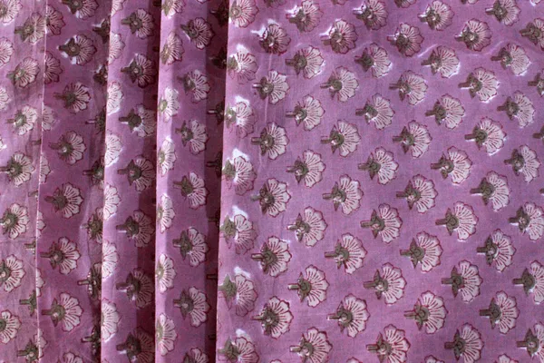 Pink_Cotton_Traditional_Floral_Hand_Block_Print_Unstiched_Material_For_Men's_Kurta_Shirts_&_Women's_Kurti_and_Other_Dress_Material|1377