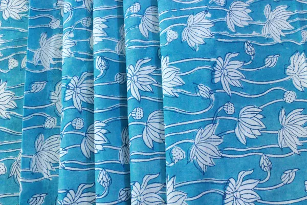 Blue_Cotton_Traditional_Floral_Hand_Block_Print_Unstiched_Material_For_Men's_Kurta_Shirts_&_Women's_Kurti_and_Other_Dress_Material|1378