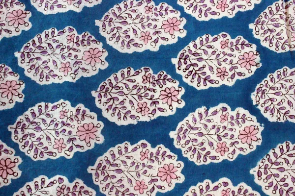 Blue_Cotton_Traditional_Floral_Hand_Block_Print_Unstiched_Material_For_Men's_Kurta_Shirts_&_Women's_Kurti_and_Other_Dress_Material|1381
