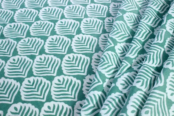 Green_Cotton_Traditional_Floral_Hand_Block_Print_Unstiched_Material_For_Men's_Kurta_Shirts_&_Women's_Kurti_and_Other_Dress_Material|1384