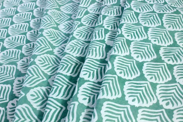 Green_Cotton_Traditional_Floral_Hand_Block_Print_Unstiched_Material_For_Men's_Kurta_Shirts_&_Women's_Kurti_and_Other_Dress_Material|1384