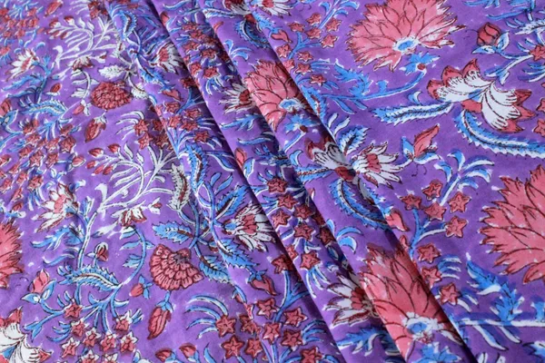 Purple_Cotton_Traditional_Floral_Hand_Block_Print_Unstiched_Material_For_Men's_Kurta_Shirts_&_Women's_Kurti_and_Other_Dress_Material|1385