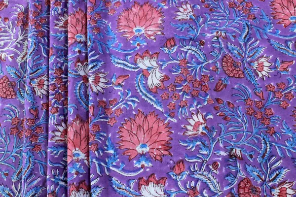 Purple_Cotton_Traditional_Floral_Hand_Block_Print_Unstiched_Material_For_Men's_Kurta_Shirts_&_Women's_Kurti_and_Other_Dress_Material|1385