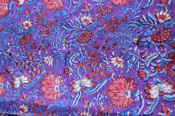 Purple_Cotton_Traditional_Floral_Hand_Block_Print_Unstiched_Material_For_Men's_Kurta_Shirts_&_Women's_Kurti_and_Other_Dress_Material|1385