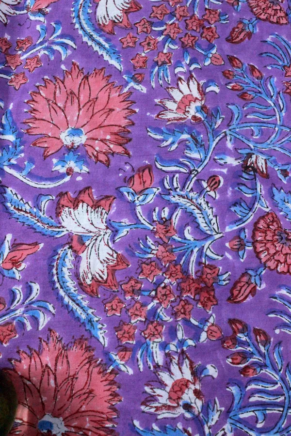 Purple_Cotton_Traditional_Floral_Hand_Block_Print_Unstiched_Material_For_Men's_Kurta_Shirts_&_Women's_Kurti_and_Other_Dress_Material|1385