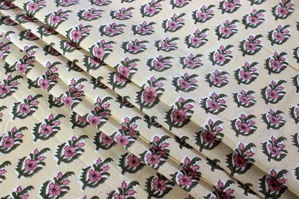 Yellow_Cotton_Traditional_Floral_Hand_Block_Print_Unstiched_Material_For_Men's_Kurta_Shirts_&_Women's_Kurti_and_Other_Dress_Material|1389