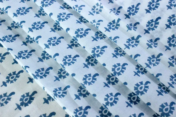 Blue_Cotton_Traditional_Floral_Hand_Block_Print_Unstiched_Material_For_Men's_Kurta_Shirts_&_Women's_Kurti_and_Other_Dress_Material|1390