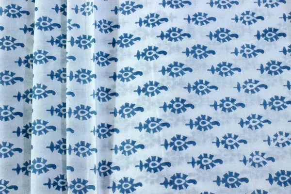 Blue_Cotton_Traditional_Floral_Hand_Block_Print_Unstiched_Material_For_Men's_Kurta_Shirts_&_Women's_Kurti_and_Other_Dress_Material|1390