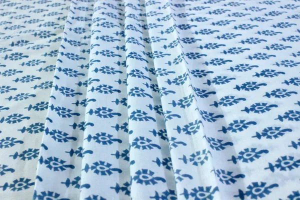 Blue_Cotton_Traditional_Floral_Hand_Block_Print_Unstiched_Material_For_Men's_Kurta_Shirts_&_Women's_Kurti_and_Other_Dress_Material|1390
