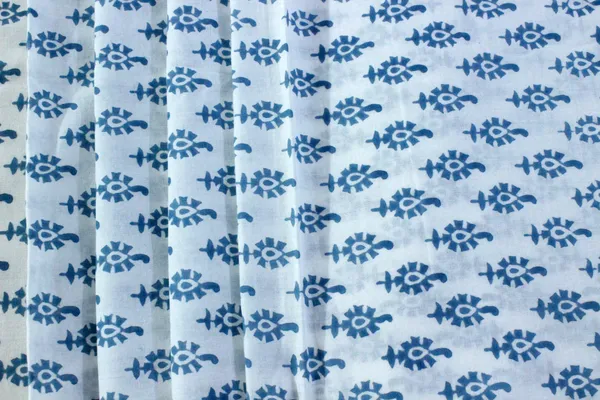 Blue_Cotton_Traditional_Floral_Hand_Block_Print_Unstiched_Material_For_Men's_Kurta_Shirts_&_Women's_Kurti_and_Other_Dress_Material|1390