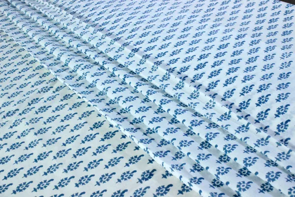 Blue_Cotton_Traditional_Floral_Hand_Block_Print_Unstiched_Material_For_Men's_Kurta_Shirts_&_Women's_Kurti_and_Other_Dress_Material|1390