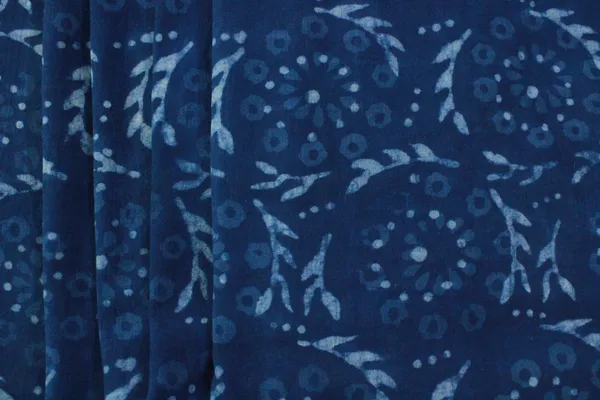 Blue_Cotton_Traditional_Floral_Hand_Block_Print_Unstiched_Material_For_Men's_Kurta_Shirts_&_Women's_Kurti_and_Other_Dress_Material|1393