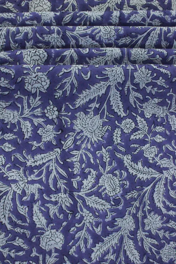 Purple_Cotton_Traditional_Floral_Hand_Block_Print_Unstiched_Material_For_Men's_Kurta_Shirts_&_Women's_Kurti_and_Other_Dress_Material|1399