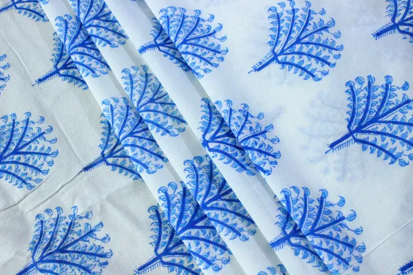 Blue_Cotton_Traditional_Floral_Hand_Block_Print_Unstiched_Material_For_Men's_Kurta_Shirts_&_Women's_Kurti_and_Other_Dress_Material|1404