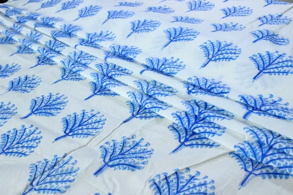 Blue_Cotton_Traditional_Floral_Hand_Block_Print_Unstiched_Material_For_Men's_Kurta_Shirts_&_Women's_Kurti_and_Other_Dress_Material|1404