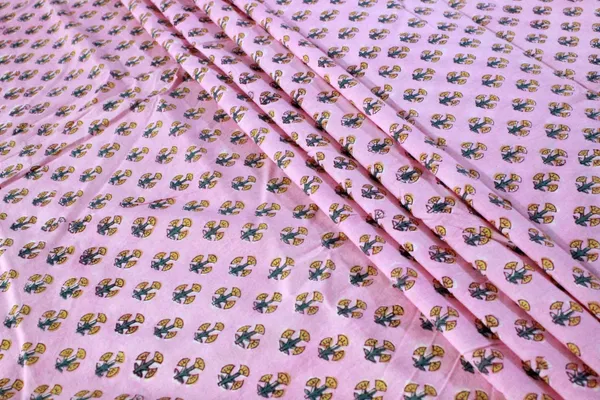 Pink_Cotton_Traditional_Floral_Hand_Block_Print_Unstiched_Material_For_Men's_Kurta_Shirts_&_Women's_Kurti_and_Other_Dress_Material|1407