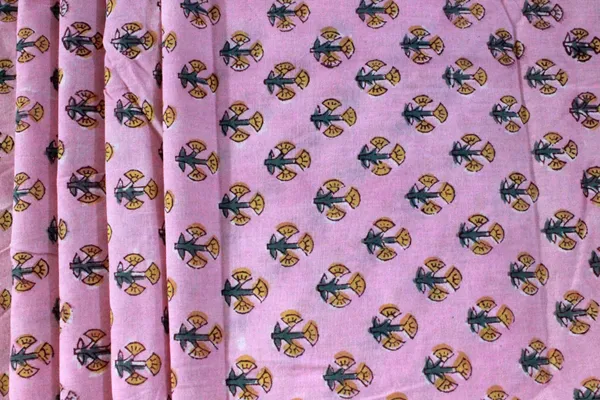 Pink_Cotton_Traditional_Floral_Hand_Block_Print_Unstiched_Material_For_Men's_Kurta_Shirts_&_Women's_Kurti_and_Other_Dress_Material|1407