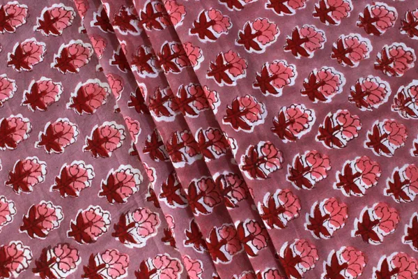 Pink_Cotton_Traditional_Floral_Hand_Block_Print_Unstiched_Material_For_Men's_Kurta_Shirts_&_Women's_Kurti_and_Other_Dress_Material|1410