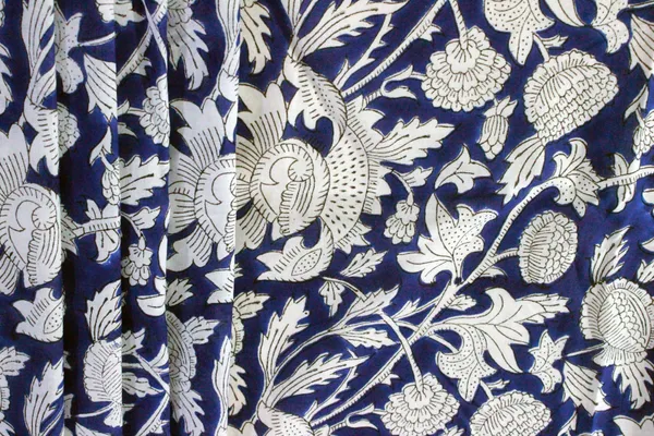 Blue_Cotton_Traditional_Floral_Hand_Block_Print_Unstiched_Material_For_Men's_Kurta_Shirts_&_Women's_Kurti_and_Other_Dress_Material