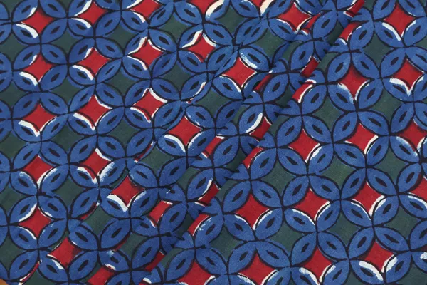 Blue_Cotton_Traditional_Floral_Hand_Block_Print_Unstiched_Material_For_Men's_Kurta_Shirts_&_Women's_Kurti_and_Other_Dress_Material