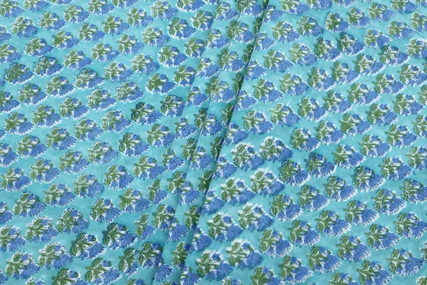 Blue_Cotton_Traditional_Floral_Hand_Block_Print_Unstiched_Material_For_Men's_Kurta_Shirts_&_Women's_Kurti_and_Other_Dress_Material