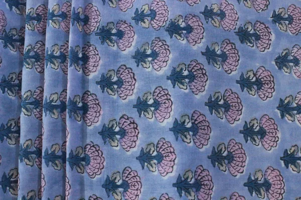 Purple_and_Pink_colour_pure_cotton_block_print_kurti_fabric,_dress_material