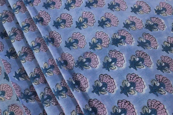 Purple_and_Pink_colour_pure_cotton_block_print_kurti_fabric,_dress_material