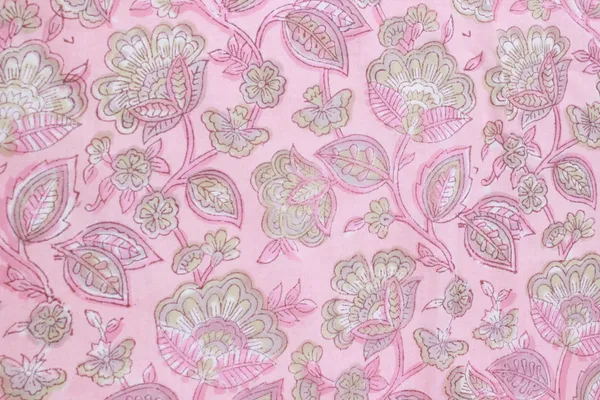 Pink_and_Yellow_colour_pure_cotton_block_print_kurti_fabric,_dress_material